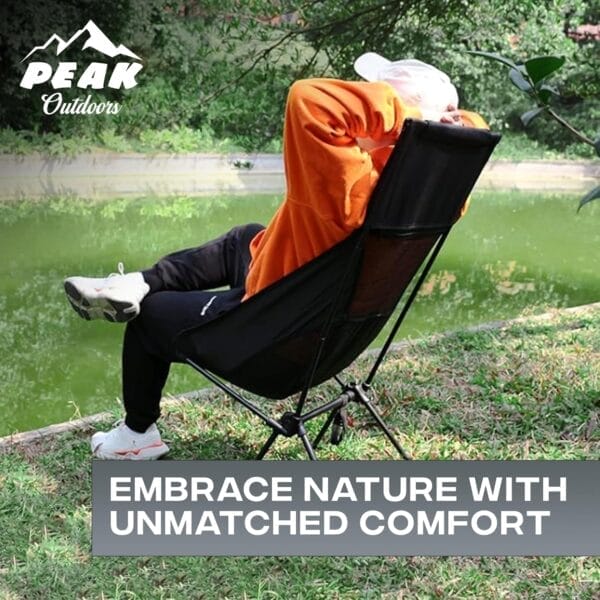 Peak Outdoors Backpacking Chair Lightweight Camping Chair – High Back Ultralight Folding Camp Chair with Storage Bag, Compact Portable Tall Hiking Chair and Beach Chair - Image 8