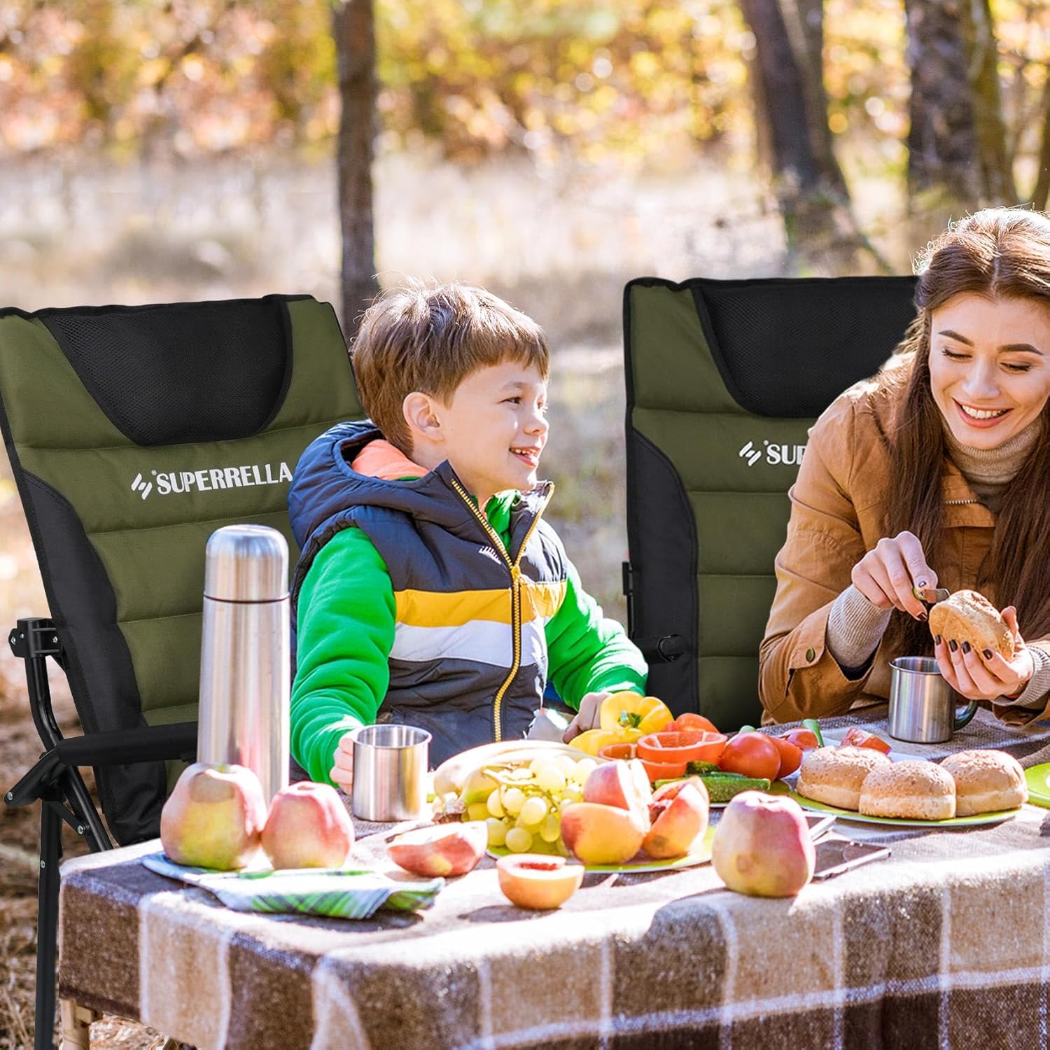 Supperella Movable Backrest Camping Chair for Adults with Cup Holder Folding Lawn Chairs for Outdoor Activities, Sports, Travel & Picnic - Image 7