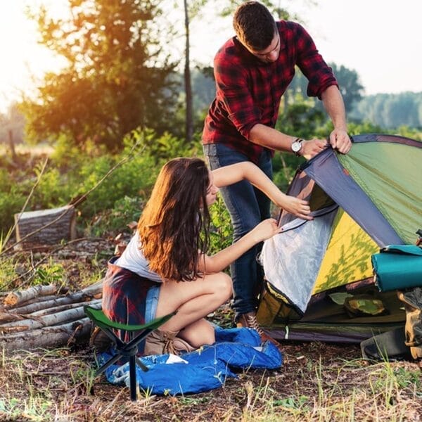 Travel Folding Camping Stool, 14.6 inches Tripod Chair and Maximum weight 300 lbs Outdoor Portable Party Chair Fishing Chair Seat for Camping Fishing Hiking Gardening and Beach Garden Painting - Image 7