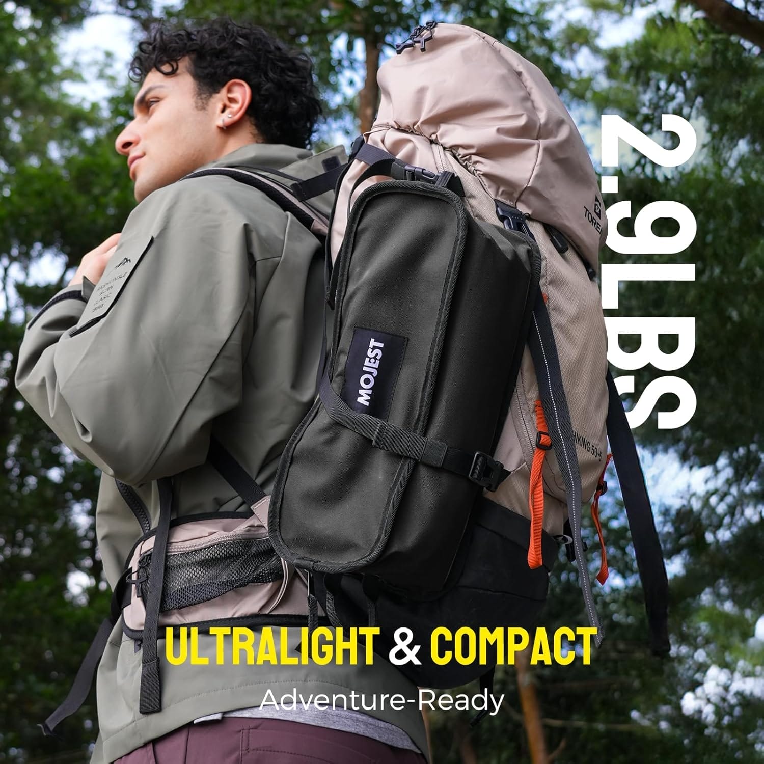 Portable Camping Chair – Lightweight, Compact & Heavy-Duty Folding Chair for Adults, Supports 330 lbs – Ideal for Backpacking Hiking, Fishing, Beach, Picnic & Lawn (Black) - Image 3