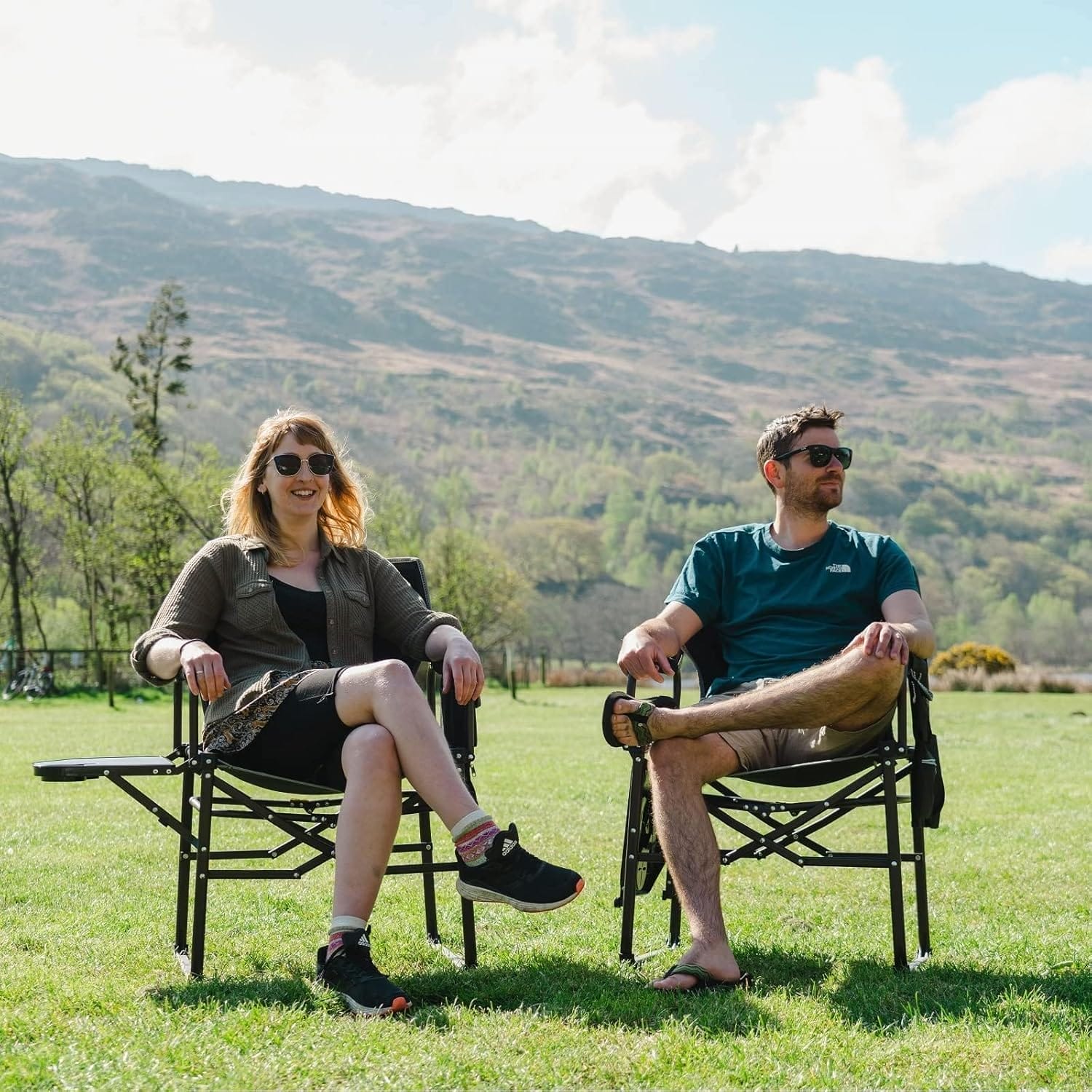 SUNNYFEEL Camping Directors Chair, Heavy Duty,Oversized Portable Folding Chair with Side Table, Pocket for Beach, Fishing,Trip,Picnic,Lawn,Concert Outdoor Foldable Camp Chairs - Image 6