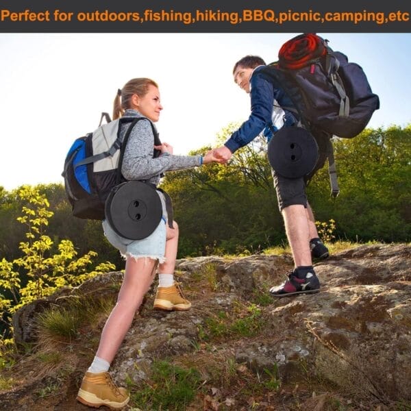 Fishboy Upgraded Collapsible Stool, 400lbs Max Weight, Lightweight But Sturdy, Portable Retractable Folding Telescoping Foldable Camping Stool for Adults Outdoor Fishing Hiking Travel BBQ - Image 2