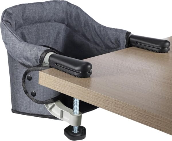 Hook on High Chair: High Chair for Babies and Toddlers 6-36 Months, Portable and Foldable High Chair for Home and Travel, Baby Feeding Chair, Setup in Seconds - Includes Carry Bag (Grey)