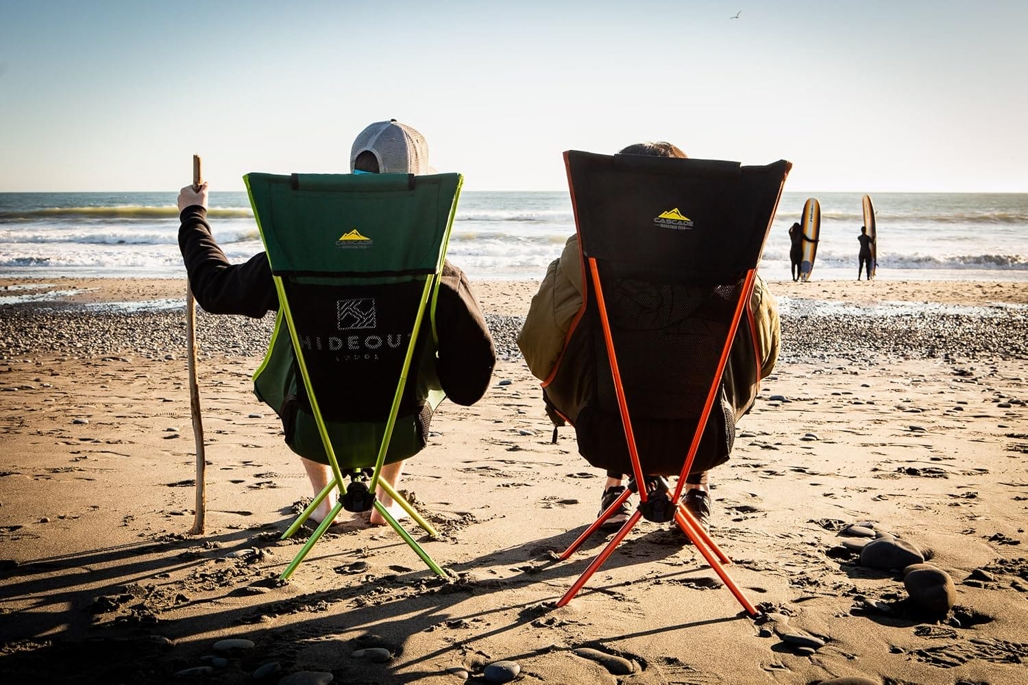 Cascade Mountain Tech Outdoor High Back Lightweight Camp Chair with Headrest and Carry Case - Black - Image 14