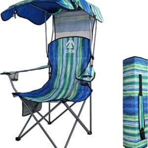 Camp Chairs with Shade Canopy Chair Folding Camping Recliner Support with Carrying Bag, Multi-Color