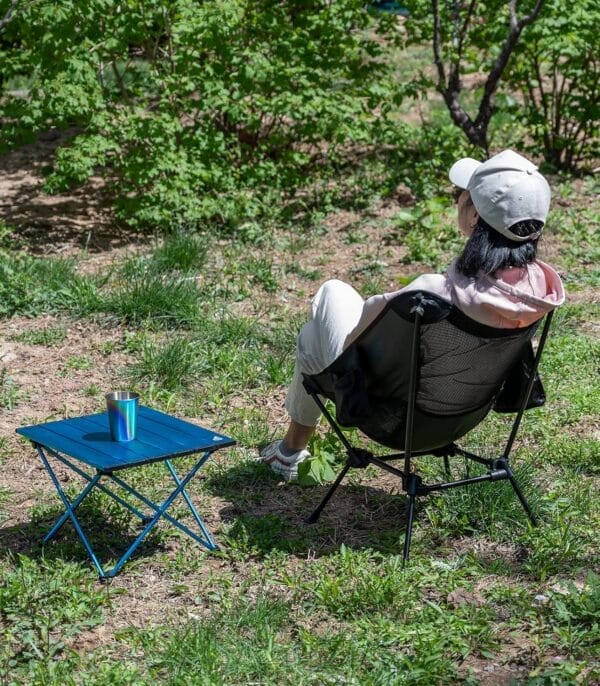 iClimb Ultralight Compact Camping Folding Beach Chair with Anti-Sinking Large Feet - Image 5