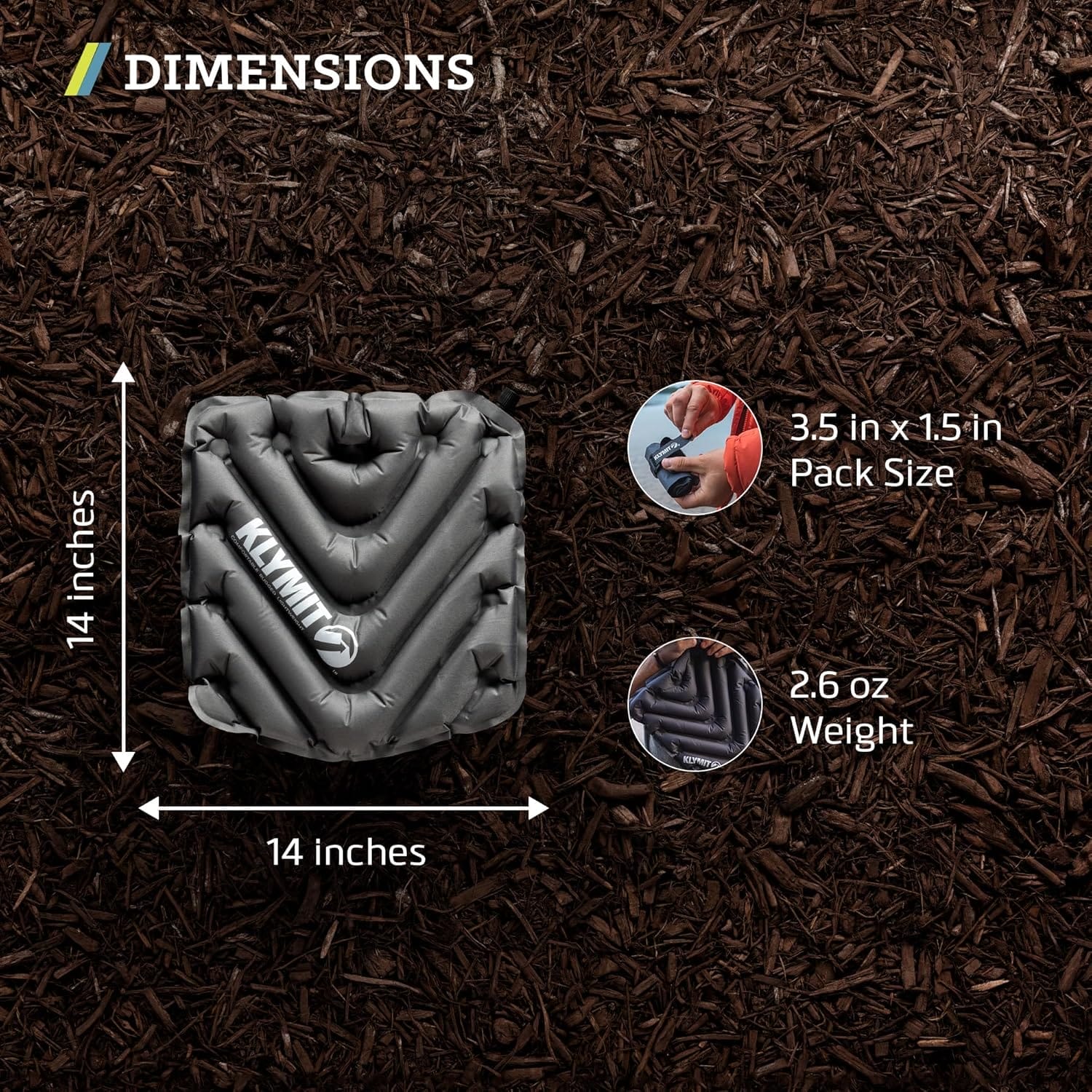 Klymit V Seat, Lightweight Inflatable Travel Cushion, Best for Camping, Bleachers, or Glassing Pad , Gray - Image 4