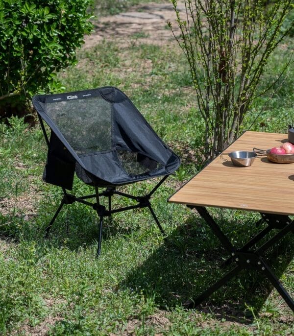 iClimb Ultralight Compact Camping Folding Beach Chair with Anti-Sinking Large Feet - Image 9