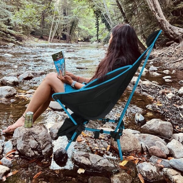 G4Free Folding Camp Chair High Back Lightweight Camping Chair with Removable Pillow, Side Pocket & Carry Bag, Compact & Heavy Duty 385lbs for Outdoor Hiking Backpacking Beach Picnic Travel - Image 8