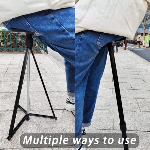 Cane with Seat 2-in-1 Portable Walking Stick with Seat for Men & Women Folding Lightweight Sturdy Tripod Cane Foldable Stool Mobility Aid Crutch Chair with Travel Bag for Elderly, Seniors & Handicap - Image 8