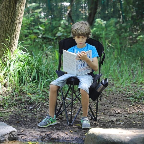 PORTAL Extra Large Quick Folding Tripod Stool with Backrest Fishing Camping Chair with Carry Strap - Image 6