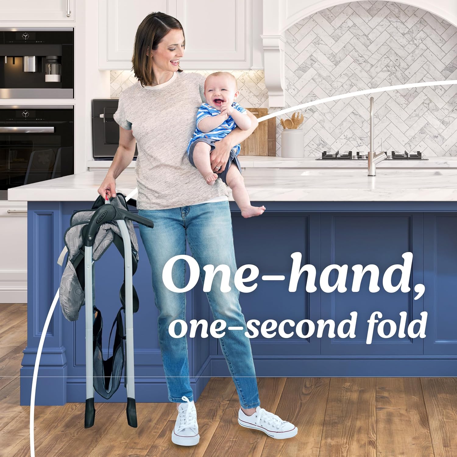 Graco Slim Snacker High Chair, Ultra Compact High Chair, Whisk - Image 4