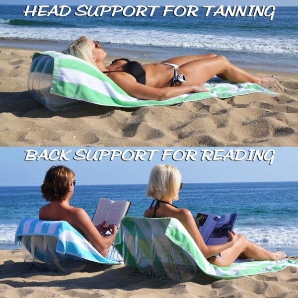 GoFloats AirWedge Inflatable Beach Chair - Relax with The Comfort of Air (2-Pack) - Image 4