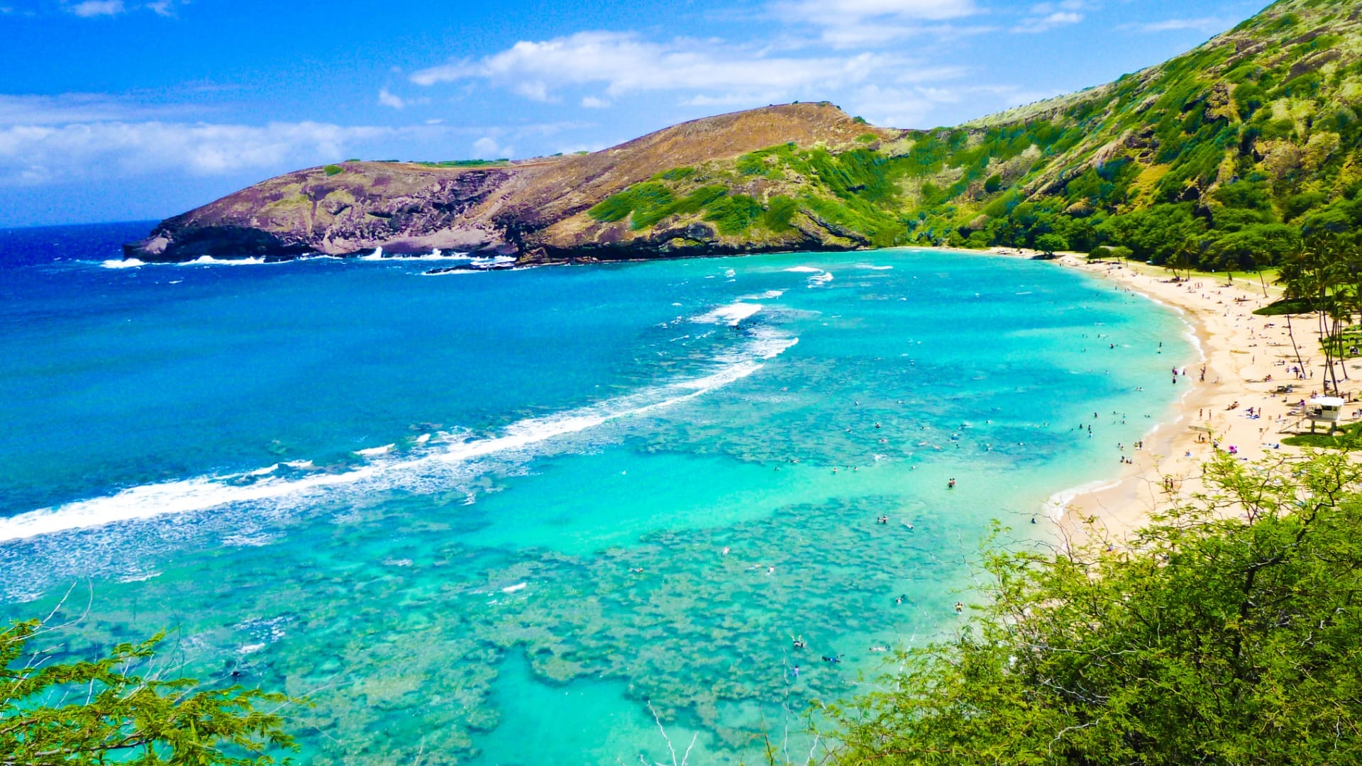 Beautiful image of a tropical island by the sea.