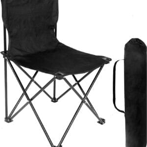 YSSOA Portable Folding Carry Bag for Adults, Collapsible Anti-Slip Padded Oxford Cloth Stool for Beach, Hiking, Fishing, Gardening, Picnic Color: Black, Size, Camping Chair Large