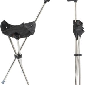 Lightweight Travel Stools for Adults, Foldable Cane Chairs for Adults, Cane Seat Walking Stick Folding Seat 220 Lbs for Camping & Hiking, Black