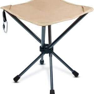 Lightweight Camping Stool 7075 Aluminum Small Folding Camping Portable Chair with Carry Bag Retractable Backpacking Stool for Travel Camping Hiking Fishing Garden Work Picnic BBQ Outdoor