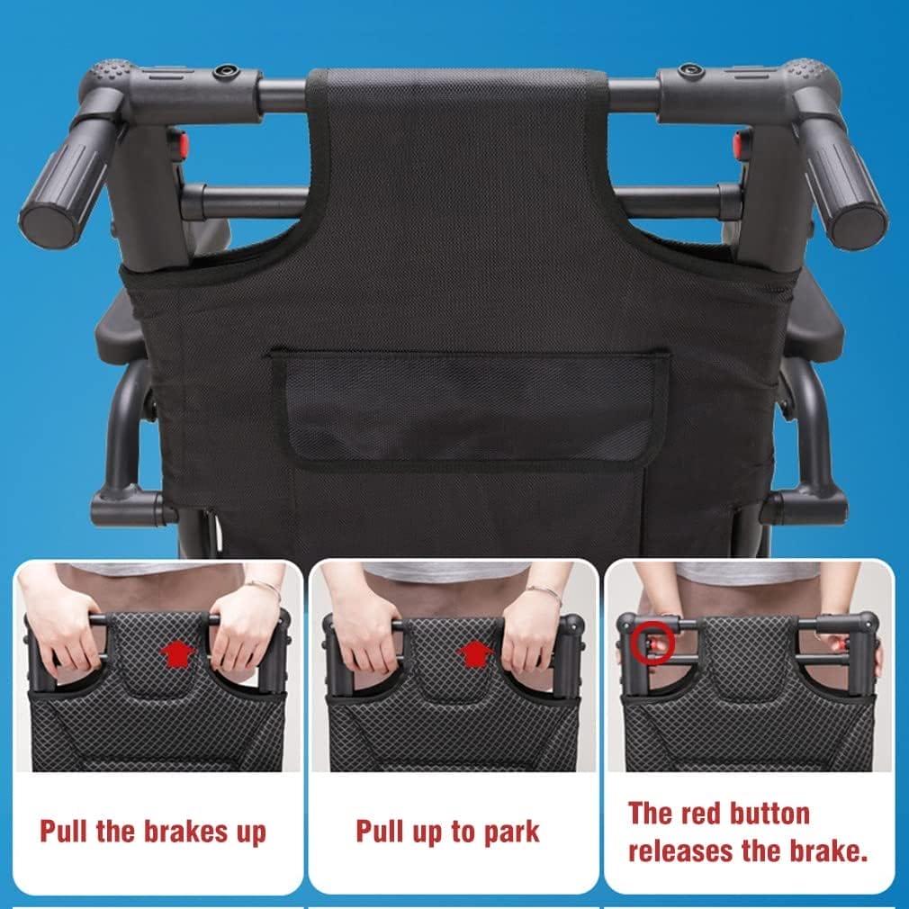 Sowell Lightweight Folding Travel Wheelchair Transport Chair_with Handle - Image 6