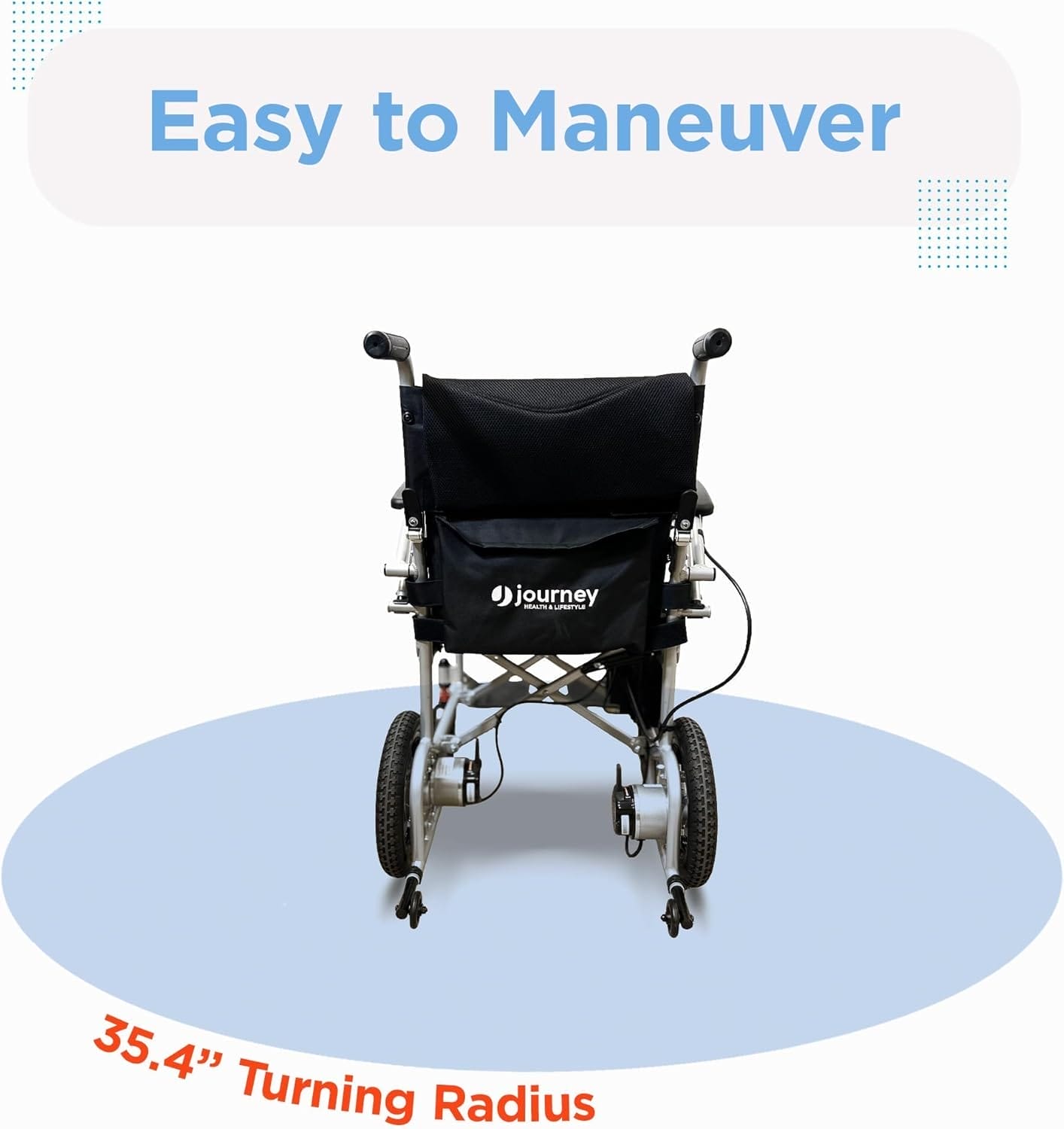 Journey Air Electric Power Chair for Adults – Weighs Only 35 lbs – Lightweight, Foldable Power Chair for Seniors – Quick Charge with up to 6.2 Mile Range – TSA Compliant - Image 5