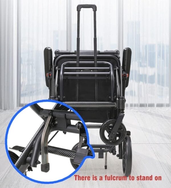 Sowell Lightweight Folding Travel Wheelchair Transport Chair_with Handle - Image 3