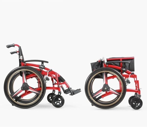 Wheelchair Elderly Wheelchair Folding Travel Wheelchair Reclining backrest Transport Chair with Anti Tipping Small Wheel, 17in Seat, Weighs 33lbs Wheelchair Portable Folding Lightweight Wheelchair - Image 7