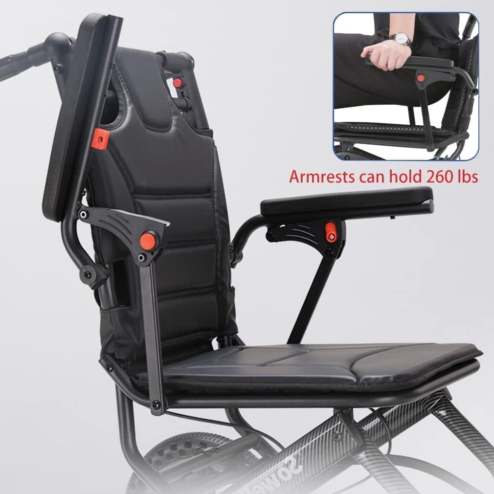Sowell Lightweight Folding Travel Wheelchair Transport Chair_with Handle - Image 4