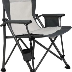 Camping Chair Folding Portable Lawn Chair Comfortable Hard Arm Sturdy for Family Camp, Outdoor, Sports, Beach, Travel, Beige, Supports 300 lbs