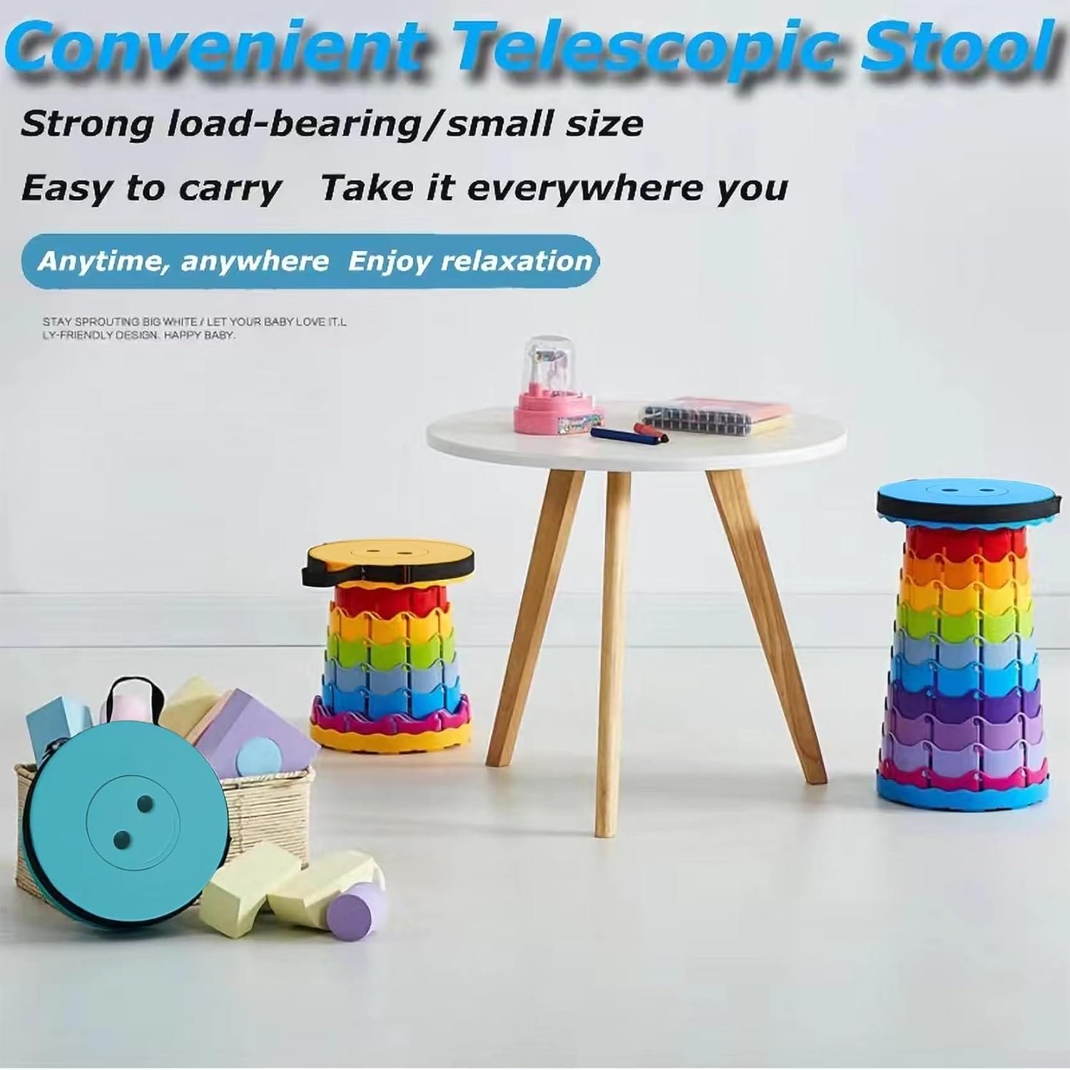 Upgraded Portable Folding Stool, Camping Retractable Seat for Adults Outdoor, Travel, Barbecue, Fishing, Waiting in Line Lightweight Chair 2023 Second Generation - Image 5