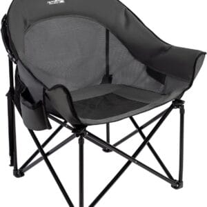 apollo walker Oversized Camping Chair - Heavy Duty XL Padded Camping Chairs with Breathable Mesh, Portable Folding Outdoor Chairs for Adults, Beach Chair with Cup Holder & Side Pocket, Supports 500lbs