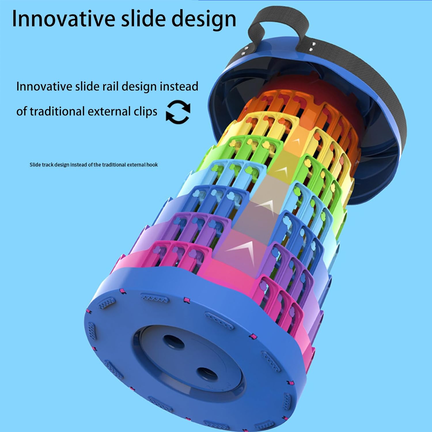 Portable Folding Stool Upgraded 2024, Load capacity 1200lb Camping Retractable Seat For Adults Outdoor, Barbecue, Travel, Fishing, Waiting In Line Lightweight Chair with three carabiners (Black) - Image 4