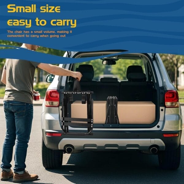 Camping Chair, Folding Stool - Portable Collapsible Chairs, Camp Chair for Lawn, Patio, Fishing, Camping, and Garden Use (Y50 1PCS) - Image 7