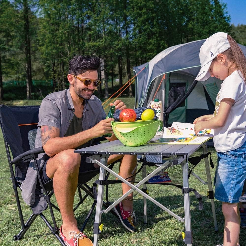 PORTAL Folding Camping Chair Comfortable Portable Lawn Chairs Lightweight Foldable Outdoor Camp Chair for Adults, Supports up to 300 lbs, Black - Image 2