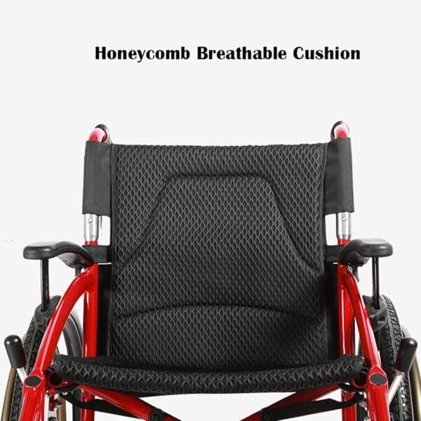 Wheelchair Elderly Wheelchair Folding Travel Wheelchair Reclining backrest Transport Chair with Anti Tipping Small Wheel, 17in Seat, Weighs 33lbs Wheelchair Portable Folding Lightweight Wheelchair - Image 5