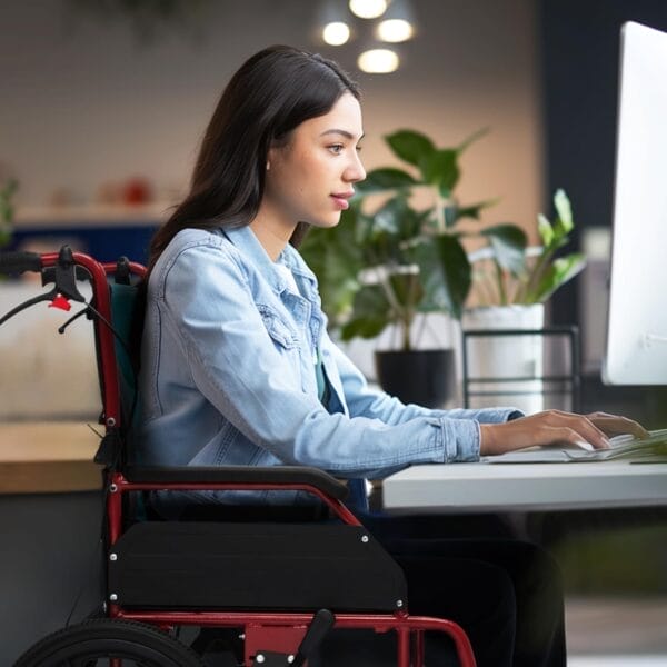 Folding Transport Wheelchair with Removable Cushion and Loop-Lock Handbrakes Wheel Chair for Adults, 17.5 inch Seat User-Friendly Lightweight Foldable Chair for Storage and Travel Use, 250lbs - Image 3