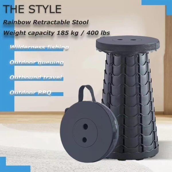 Upgraded Portable Folding Stool, Camping Retractable Seat for Adults Outdoor, Travel, Barbecue, Fishing, Waiting in Line Lightweight Chair 2023 Second Generation - Image 3