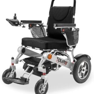 18 Miles Long Travel Range Corse Motility 2025 Upgrade Compact Electric Wheelchair for Adults - Lightweight 60lbs, Foldable Motorized Power Chair for Seniors, 600W Motors, All-Terrain Capability