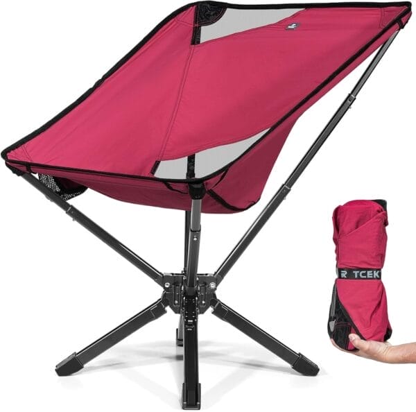 Adjustable Portable Camping Chair RiseLite Lightweight Compact Folding Chair for Adults, Collapsible Camp Chairs That Folds Up Small, Easy Carry for Travel, Outdoor, Sports, Backpacking, Hiking