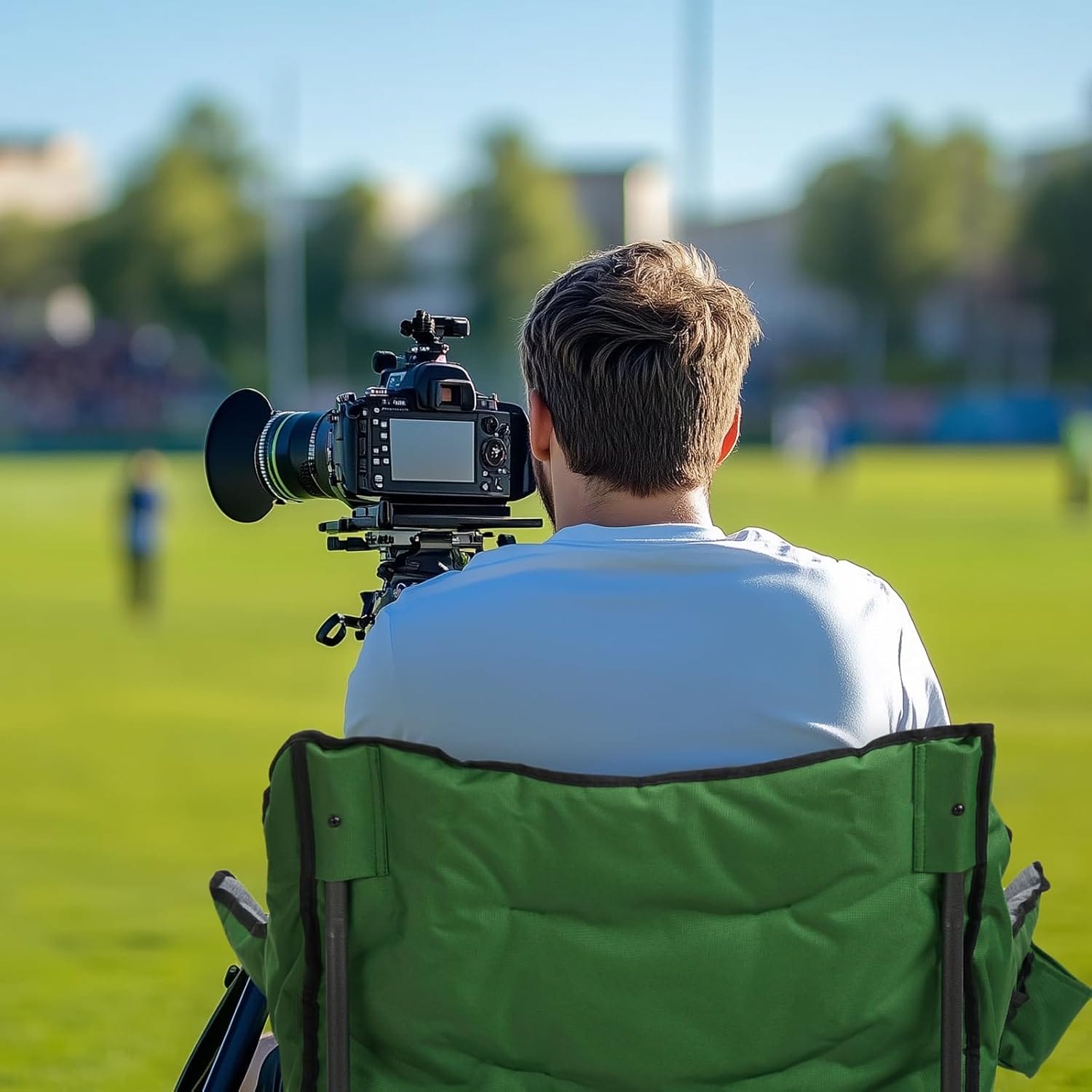 PORTAL 32In Extra Wide Camping Chair for Adults, Oversized Folding Chair with Cup Holder & Carry Bag, Heavy-Duty Outdoor Chair Supports 350 lbs, Portable for Camping, Lawn, Patio – Green (2-Pack) - Image 9