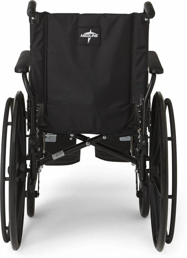 Medline Premium UltraLightweight Wheelchair with FullLength FlipBack Arms and Elevating Leg Rests for Extra Comfort 18” Seat, No, 1 Count - Image 8