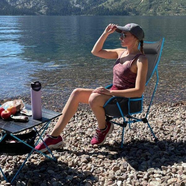 G4Free Lightweight Portable High Back Camp Chair, Folding Chair Lawn Chair Heavy Duty 330lbs with Headrest & Pocket for Outdoor Camp Travel Beach Hiking - Image 8