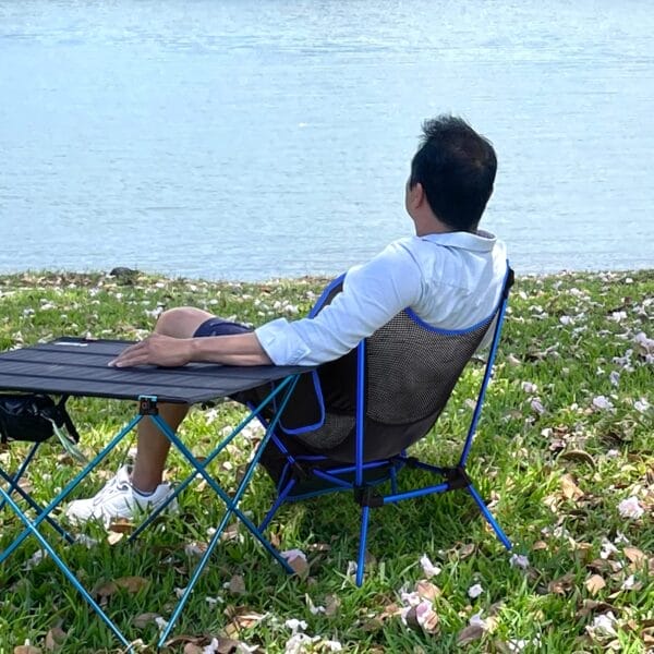 G4Free Folding Camping Chairs, Ultralight Compact Backpacking Folding Chairs Lawn Chairs Heavy Duty 330lbs with Side Pockets Packable for Outdoor Camp Travel Beach Picnic Gardening Travel Hiking - Image 2
