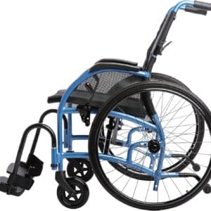 Comfort 24 Lightweight Folding Wheelchair for Seniors and Adults- for up to 300 Lbs - Transport Chair with Built-in Adjustable Lumbar Support - 18" Seat