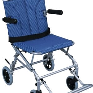 Drive Medical Lightweight Folding Transport Wheelchair With Carry Bag & Flip-Backs Arms
