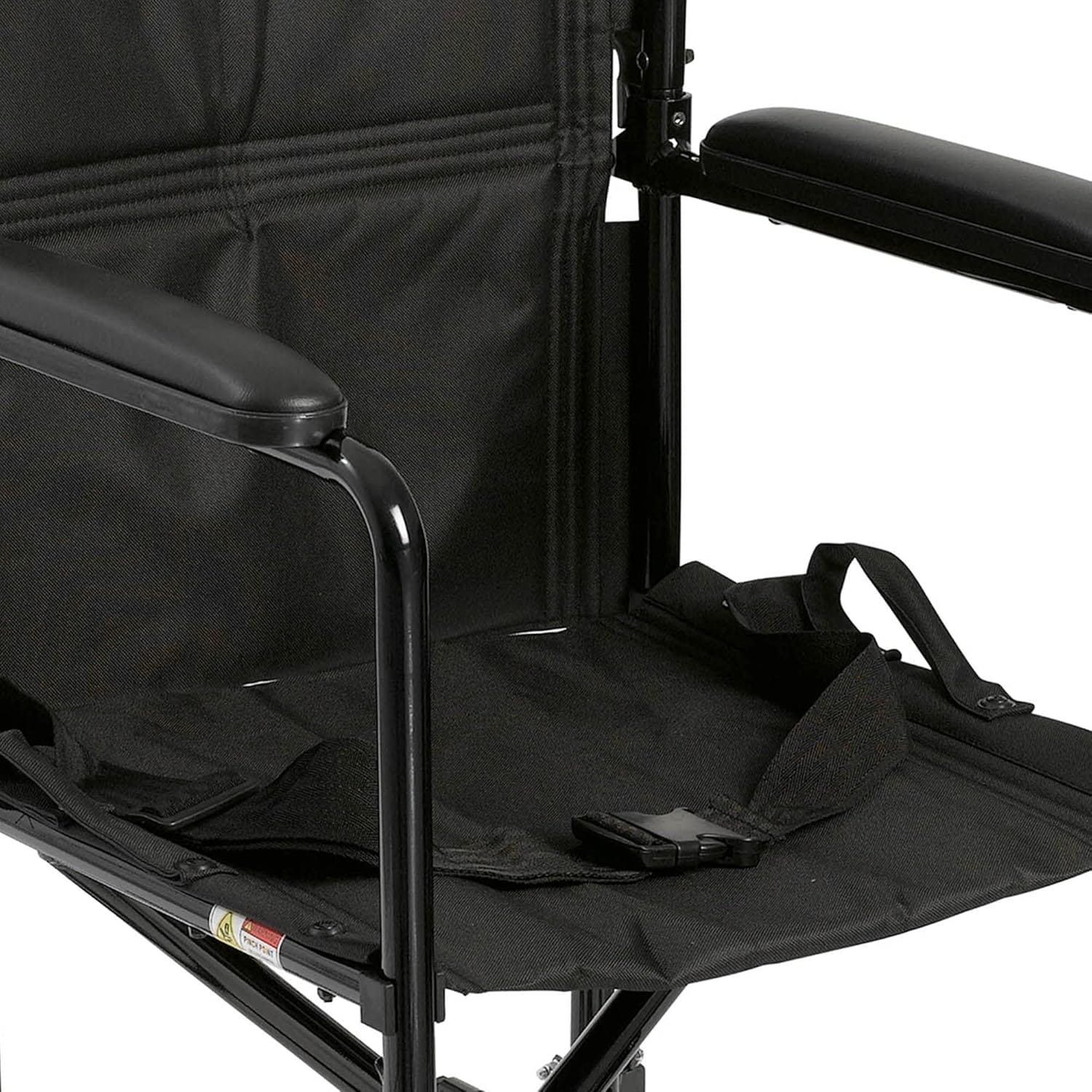 McKesson Transport Chair - Lightweight, Foldable Mobility Aid for Adults - Black, 300 lbs Weight Capacity, 1 Count - Image 4