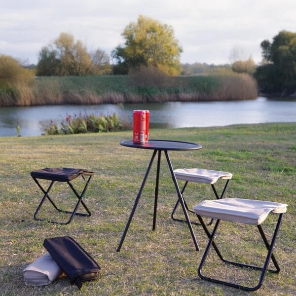 Outdoor Pocket Portable Chair,Lightweight Stool,for Camping,Hiking,Queue,shortbreak Anytime (Black, Medium) - Image 7