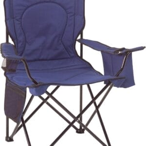 Coleman Portable Quad Camping Chair with 4-Can Cooler, Cushioned Seat & Back with Side Pockets & Cup Holder, Carry Bag Included