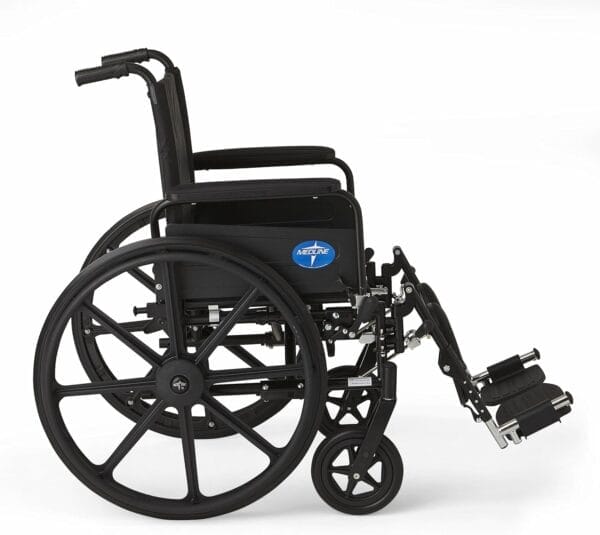 Medline Premium UltraLightweight Wheelchair with FullLength FlipBack Arms and Elevating Leg Rests for Extra Comfort 18” Seat, No, 1 Count - Image 7