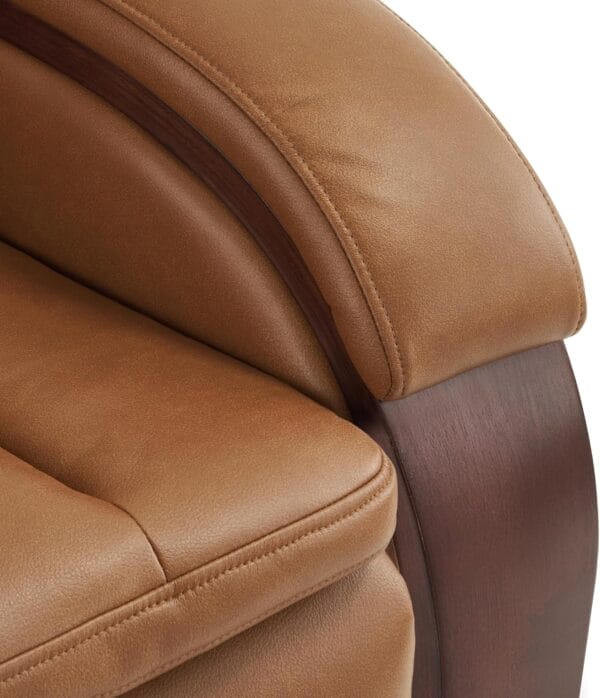 MCombo Power Lift Recliner Chair Sofa with Massage and Heat, Adjustable Headrest for Elderly People, Solid Wood Armrest, USB Ports, Side Pockets, Faux Leather 7917 (Tawny, Medium) - Image 7