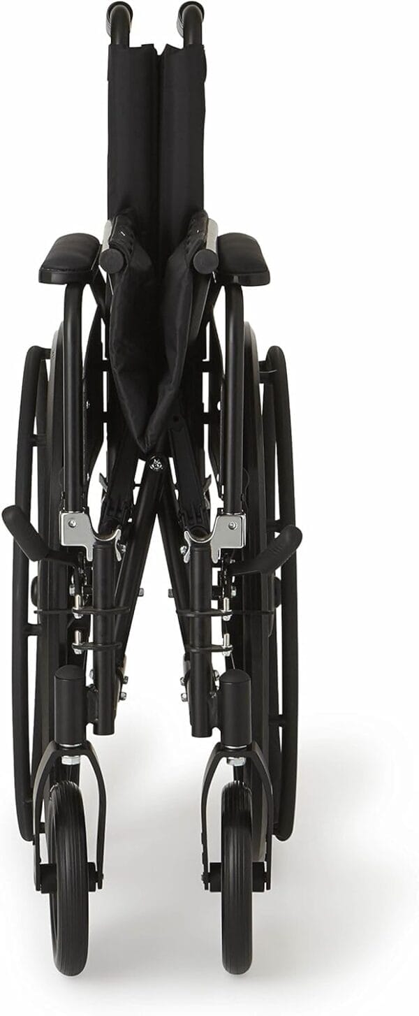 Medline Premium UltraLightweight Wheelchair with FullLength FlipBack Arms and Elevating Leg Rests for Extra Comfort 18” Seat, No, 1 Count - Image 5