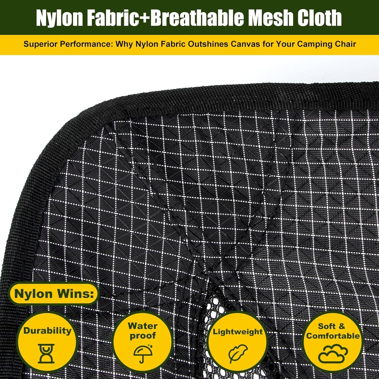 Folding Camping Chair Portable Chair Collapsible Backpacking Chair Ultra Lightweight, Compact Beach Chair with Backpack Bag - Image 5